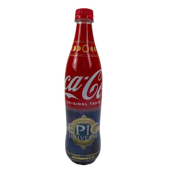 Universal Epic Universe Grand Opening Coca Cola Commemorative Bottle May 22 2025 - Picture 1 of 5